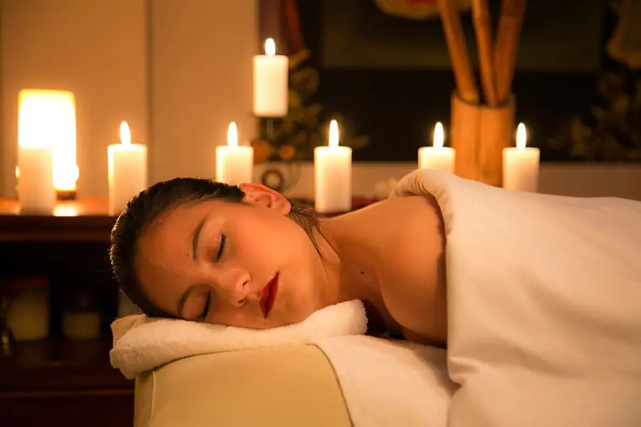 A person receiving a relaxing Swedish Massage